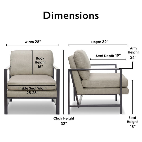 Russell metal best sale frame armchair